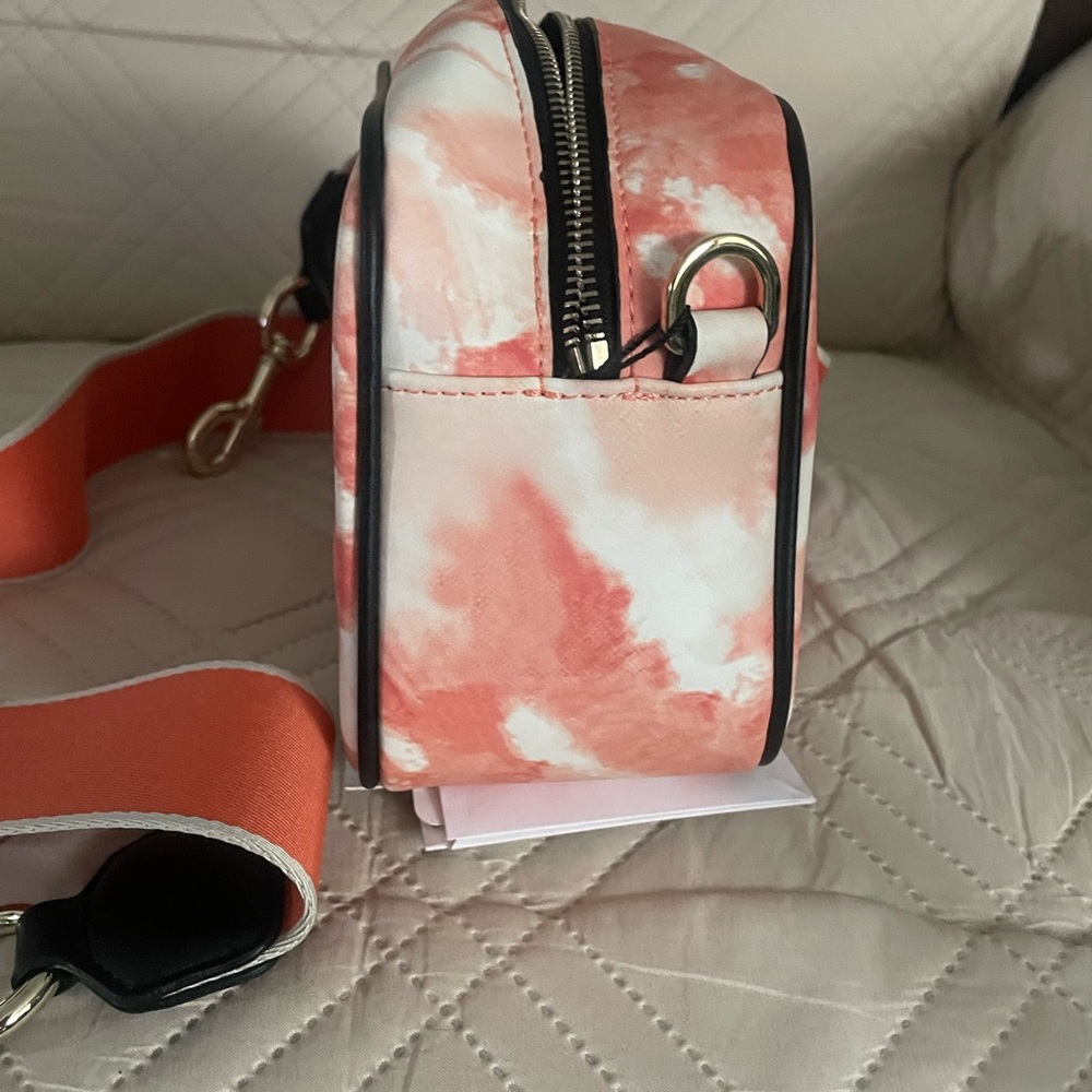 Stylish Orange and White Women's Crossbody Bag